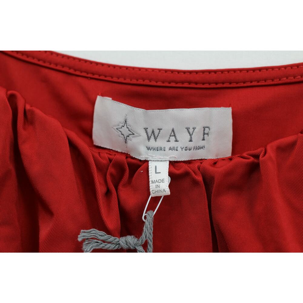 NWT WAYF red cinched tank top body suit womens large romantic ethereal angelcore - Picture 2 of 5